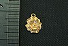 10pc LOT VINTAGE RAW BRASS VICTORIAN STYLE FLOWER CHARM N28-10