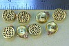 4pc RAW BRASS 1-STRAND FILIGREE ROUND BOX CLASP LOT