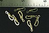 8pc RAW BRASS VINTAGE STYLE SPRING CLASP LOT