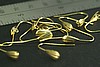 12pc RAW BRASS SHELL EARWIRE FINDING JEWELRY LOT E6-12