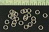 24pc TINY RAW BRASS 3.7mm JUMP RINGS JR1/2-25-24