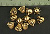 12pc VINTAGE STYLE 9mm RAW BRASS FLOWER BEAD CAP BC11-12