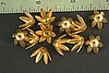 24pc VINTAGE STYLE 15mm RAW BRASS FLOWER BEAD CAP BC12-24