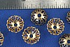 12pc VINTAGE STYLE 13mm RAW BRASS BEAD CAP JEWELRY LOT BC16-12