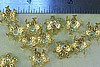 24pc VINTAGE STYLE 11mm SHINY GILDED FINISH BRASS ORNATE BEAD CAPS BC18-24