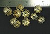24pc BEAUTIFUL VINTAGE STYLE 12mm RAW BRASS BEAD CAPS BC19-24