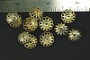 12pc BEAUTIFUL VINTAGE STYLE 12mm RAW BRASS BEAD CAPS BC19-12