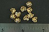 12pc VINTAGE STYLE 8mm RAW BRASS FILIGREE BEAD CAP LOT BC27-12