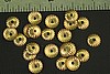 24pc VINTAGE STYLE 8mm RAW BRASS RIBBED BEAD CAP BC3-24