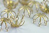 24pc VINTAGE STYLE 14mm RAW BRASS FILIGREE BEAD CAP LOT BC31-24