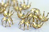 24pc VINTAGE STYLE 12mm RAW BRASS FILIGREE BEAD CAP LOT BC33-24