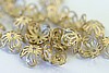 12pc VINTAGE STYLE 12mm RAW BRASS FILIGREE BEAD CAP LOT BC34-12