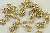 12pc VINTAGE STYLE 5mm RAW BRASS FILIGREE BEAD CAP BC37-12