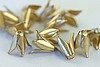 12pc VINTAGE STYLE 11mm RAW BRASS 4 PETAL FLOWER BEAD CAP BC38-12