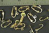 6pc RAW BRASS EARCLIP WITH LOOP AND 5.5mm PLATE FOR CAB FINDING JEWELRY LOT E11-6