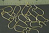 24pc RAW BRASS SMALL KIDNEY EARWIRE FINDING JEWELRY LOT E7-24