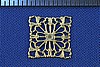 4pc VINTAGE STYLE RAW BRASS FILIGREE SQUARE CONNECTOR F19-4