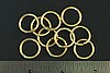 10pc RAW BRASS 16.64mm SIZE JUMP RINGS JR11-72-10