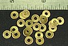 24pc SOLID RAW BRASS SMOOTH 6.5mm WASHER BEAD LOT W01-24